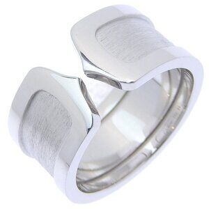 CARTIER C2 Ring K18 white gold #7.4(US Size) 13.0g Women